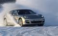 Porsche Panamera: дрифт на льду